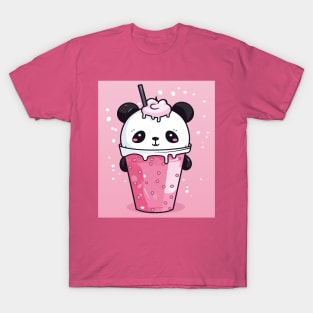 Cup full of kawaii panda in PINK! T-Shirt